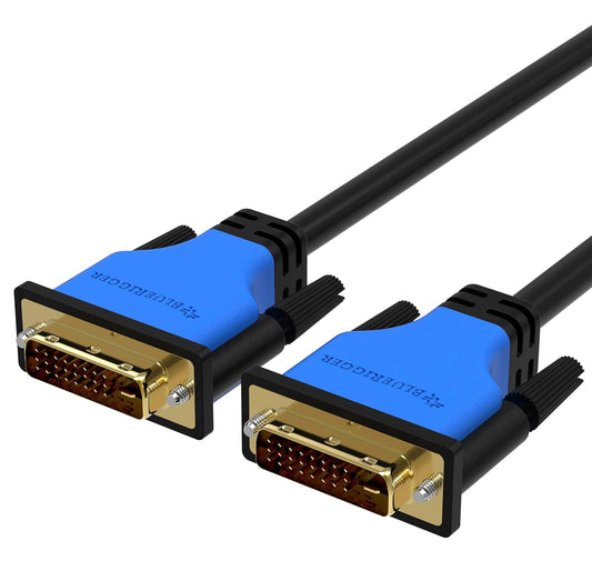 DVI to DVI Monitor Cable (10FT, 24+1 Dual Link, Digital Video Cable, Male to Male) - for Gaming, DVD, Laptops, HDTV and Projector